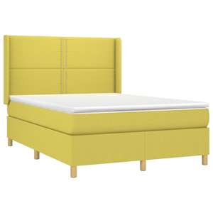 Box spring postel s matrací zelená 140x190 cm textil - obrázek 3