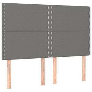 Box spring postel s matrací tmavě šedá 140x200 cm textil - obrázek 6