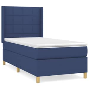 Box spring postel s matrací modrá 80x200 cm textil - obrázek 2