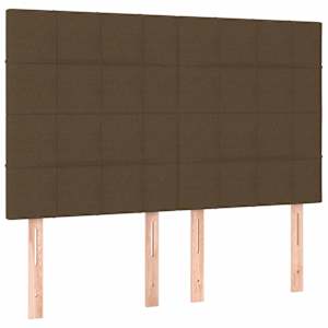 Box spring postel s matrací tmavě hnědá 140x190 cm textil - obrázek 6