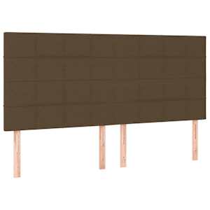 Box spring postel s matrací tmavě hnědá 200x200 cm textil - obrázek 6