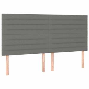 Box spring postel s matrací tmavě šedá 200x200 cm textil - obrázek 6