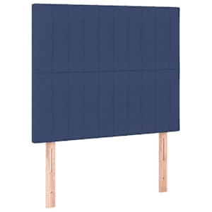 Box spring postel s matrací modrá 100 x 200 cm textil - obrázek 6