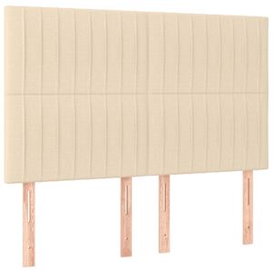 Box spring postel s matrací krémová 140x190 cm textil - obrázek 6