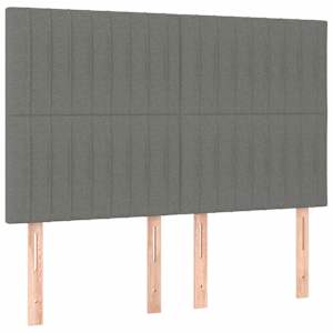Box spring postel s matrací tmavě šedá 140x200 cm textil - obrázek 6