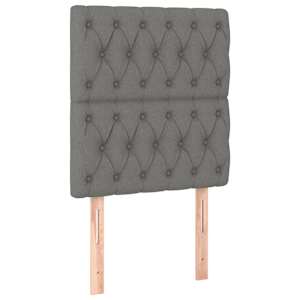 Box spring postel s matrací tmavě šedá 80 x 200 cm textil - obrázek 6