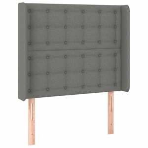 Box spring postel s matrací tmavě šedá 100 x 200 cm textil - obrázek 6