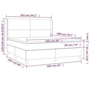 Box spring postel s matrací krémová 160x200 cm umělá kůže - obrázek 7