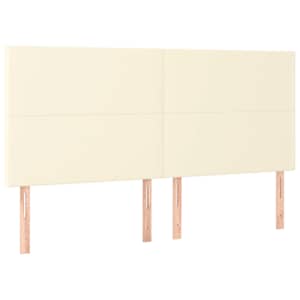 Box spring postel s matrací krémová 200x200 cm umělá kůže - obrázek 6