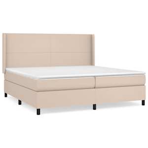 Box spring postel s matrací cappuccino 200 x 200 cm umělá kůže - obrázek 2