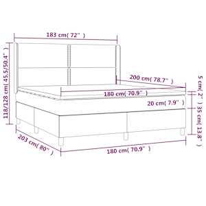Box spring postel s matrací černá 180x200 cm umělá kůže - obrázek 7