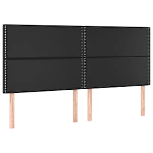 Box spring postel s matrací černá 200x200 cm umělá kůže - obrázek 6