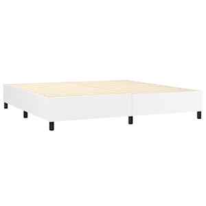 Box spring postel s matrací bílá 200x200 cm umělá kůže - obrázek 4