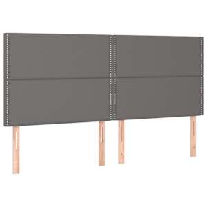 Box spring postel s matrací šedá 200x200 cm umělá kůže - obrázek 6
