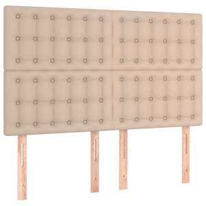 Box spring postel s matrací cappuccino 140x190 cm umělá kůže - obrázek 6