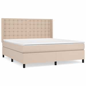 Box spring postel s matrací cappuccino 160x200 cm umělá kůže - obrázek 2