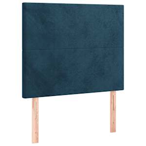 Box spring postel s matrací tmavě modrá 80 x 200 cm samet - obrázek 6