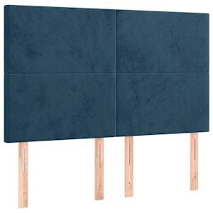 Box spring postel s matrací tmavě modrá 140x190 cm samet - obrázek 6