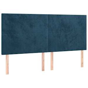 Box spring postel s matrací tmavě modrá 160x200 cm samet - obrázek 6