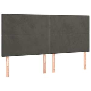 Box spring postel s matrací tmavě šedá 180x200 cm samet - obrázek 6