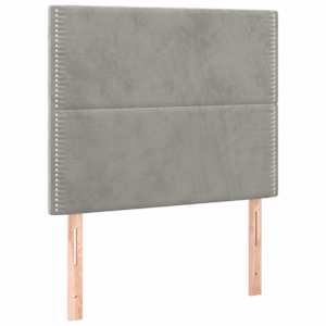 Box spring postel s matrací světle šedá 100x200 cm samet - obrázek 6