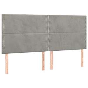 Box spring postel s matrací světle šedá 200x200 cm samet - obrázek 6