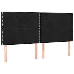 Box spring postel s matrací černá 200x200 cm samet - obrázek 6