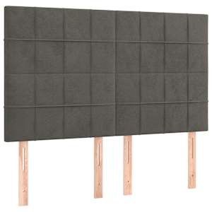 Box spring postel s matrací tmavě šedá 140x200 cm samet - obrázek 6