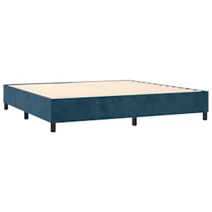 Box spring postel s matrací tmavě modrá 200x200 cm samet - obrázek 4