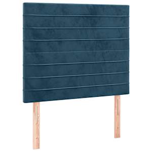 Box spring postel s matrací tmavě modrá 80 x 200 cm samet - obrázek 6
