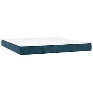 Box spring postel s matrací tmavě modrá 160x200 cm samet - obrázek 5