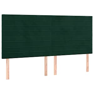 Box spring postel s matrací tmavě zelená 180x200 cm samet - obrázek 6