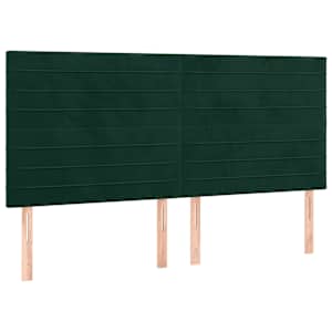 Box spring postel s matrací tmavě zelená 200x200 cm samet - obrázek 6