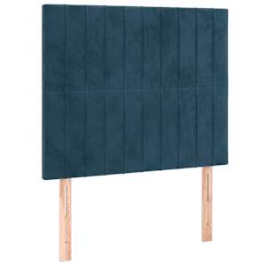 Box spring postel s matrací tmavě modrá 80 x 200 cm samet - obrázek 6