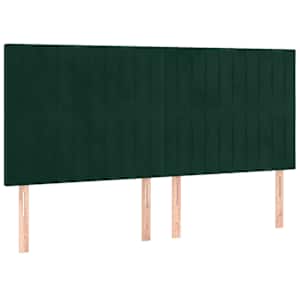 Box spring postel s matrací tmavě zelená 180x200 cm samet - obrázek 6