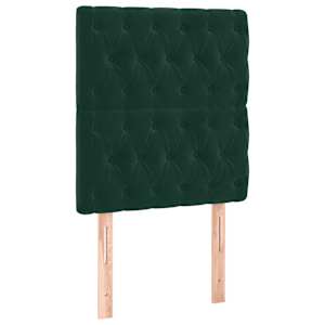 Box spring postel s matrací tmavě zelená 80 x 200 cm samet - obrázek 6