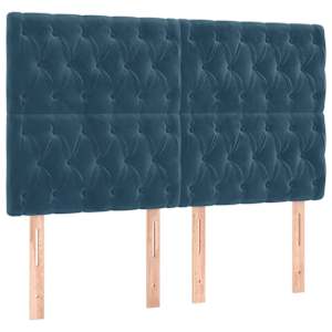Box spring postel s matrací tmavě modrá 140x190 cm samet - obrázek 6