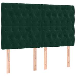Box spring postel s matrací tmavě zelená 160x200 cm samet - obrázek 6