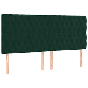 Box spring postel s matrací tmavě zelená 200x200 cm samet - obrázek 6