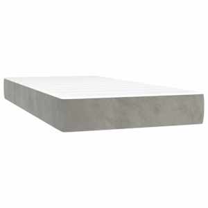 Box spring postel s matrací světle šedá 80 x 200 cm samet - obrázek 5