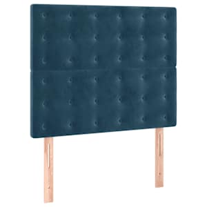 Box spring postel s matrací tmavě modrá 80 x 200 cm samet - obrázek 6