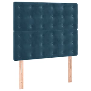 Box spring postel s matrací tmavě modrá 90x190 cm samet - obrázek 6