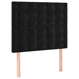 Box spring postel s matrací černá 100x200 cm samet - obrázek 6