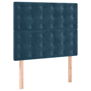 Box spring postel s matrací tmavě modrá 100x200 cm samet - obrázek 6