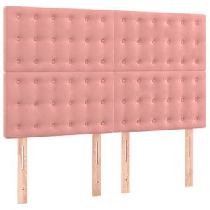 Box spring postel s matrací růžová 140x190 cm samet - obrázek 6