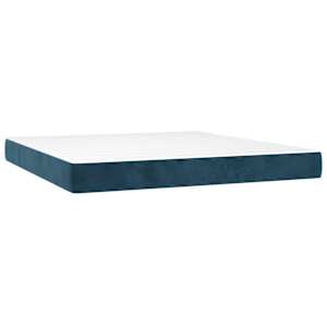 Box spring postel s matrací tmavě modrá 160x200 cm samet - obrázek 5