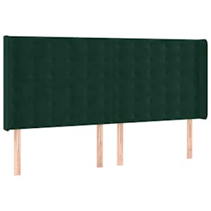 Box spring postel s matrací tmavě zelená 200x200 cm samet - obrázek 6