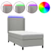 vidaXL LED Box Spring Voodi peaga kangas