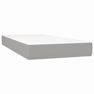 Box spring postel s matrací a LED světle šedá 90x200 cm textil - obrázek 6