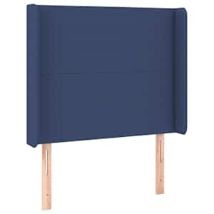 Box spring postel s matrací a LED modrá 100x200 cm textil - obrázek 7